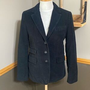 Banana Republic black velour blazer jacket size 6
